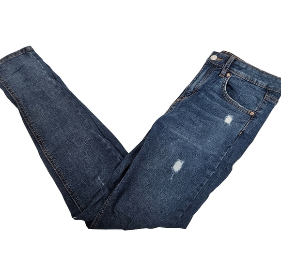 Wild Fable Medium Wash Denim Distressed High Rise Skinny Jean Size 4 Women's P46 - Picture 1 of 11